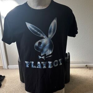 PLAYBOY Black and Silver Kids T-Shirt